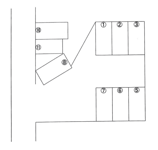 宮﨑パーキングの駐車配置図