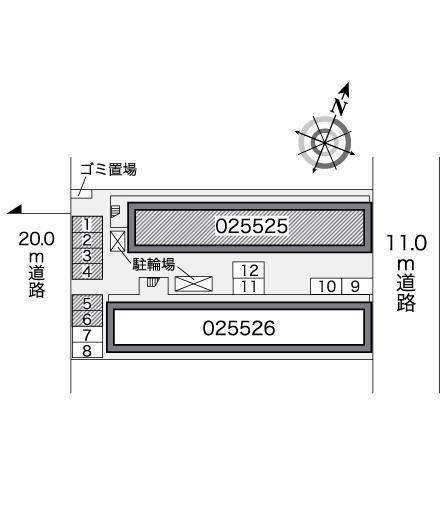 セントラル南4条A(25525)の駐車配置図