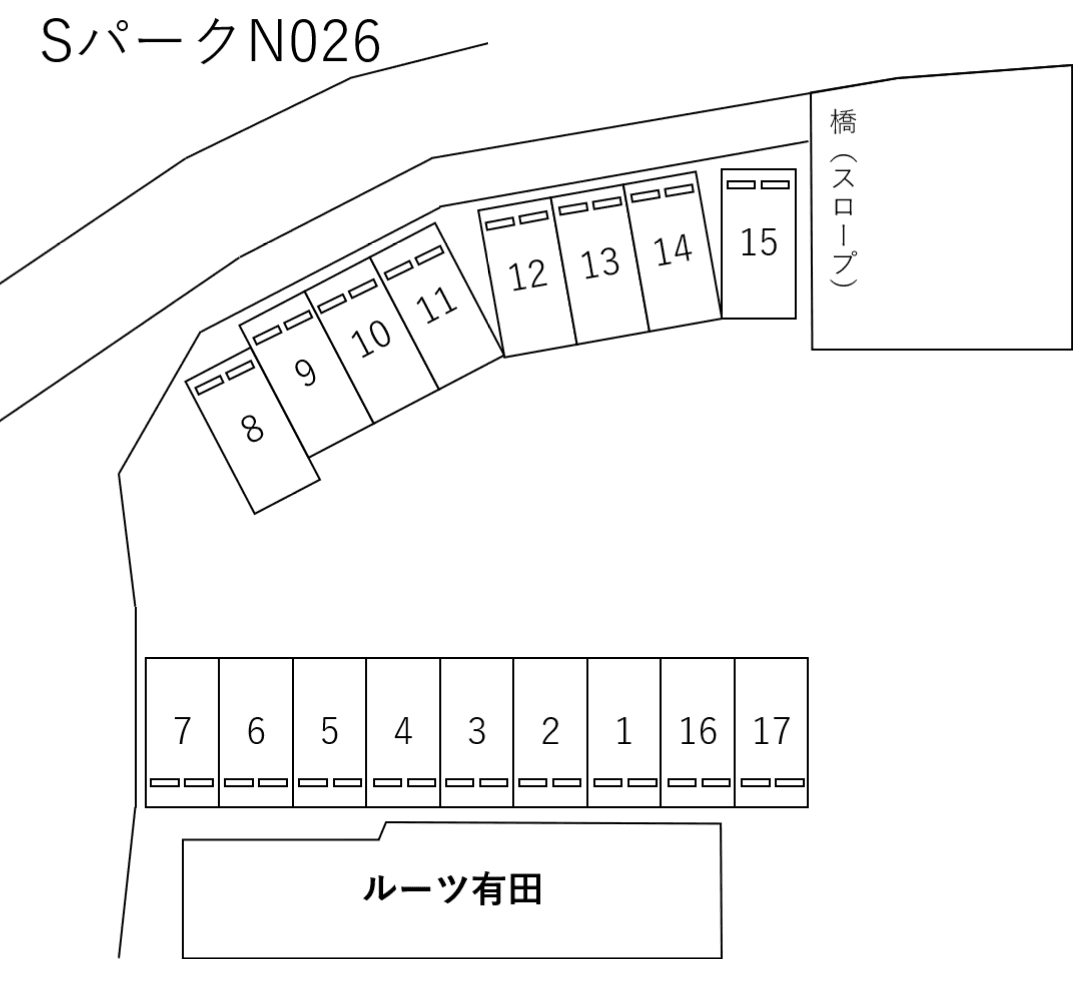 SパークNo.26B(有田七丁目)の駐車配置図
