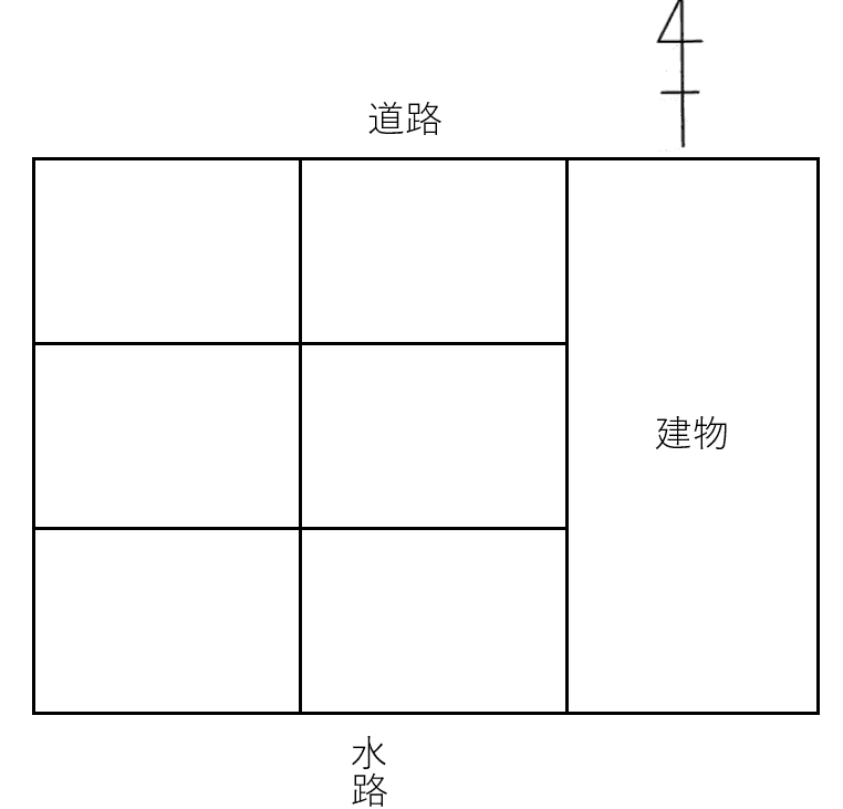 甚目③本郷郷前82番駐車場の駐車配置図