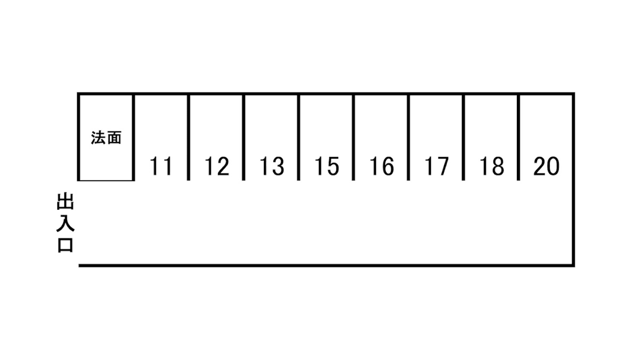 KM第2パーキングの駐車配置図