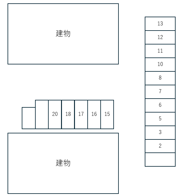 Blue bird Aの駐車配置図