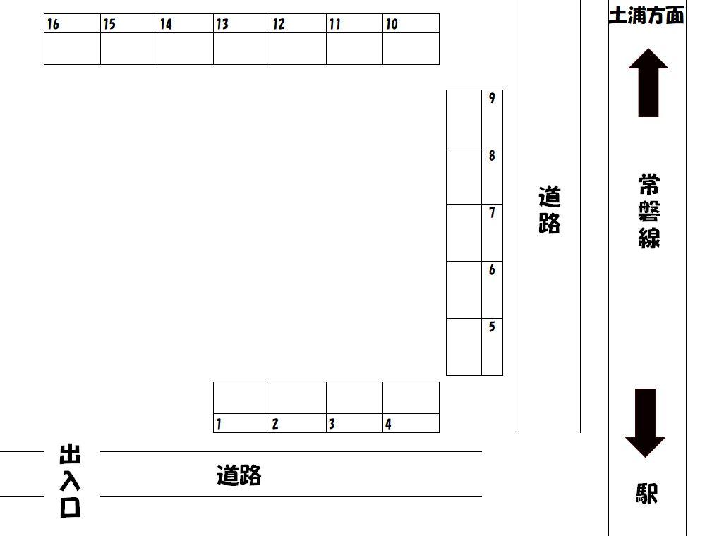 常陽駐車場2の駐車配置図