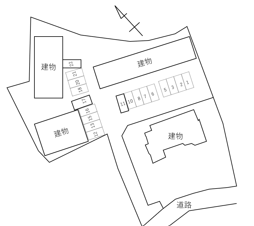 RAPPORT A・B・C別駐車場の駐車配置図