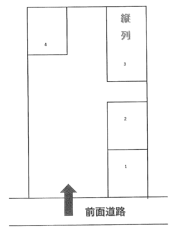 皆実町3丁目ガレージの駐車配置図