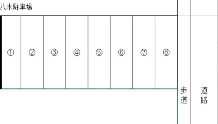八木駐車場の駐車配置図
