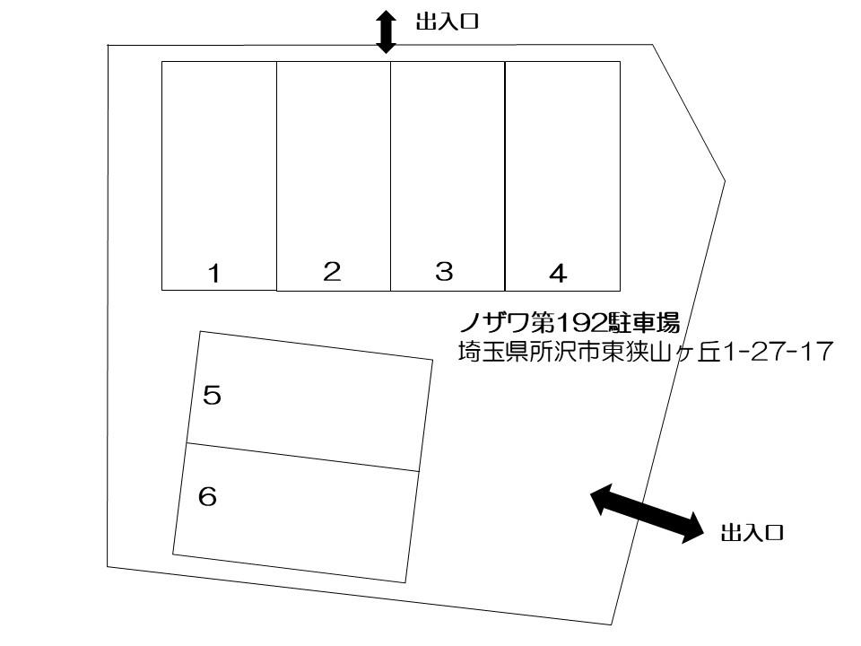 ノザワ第192駐車場の駐車配置図
