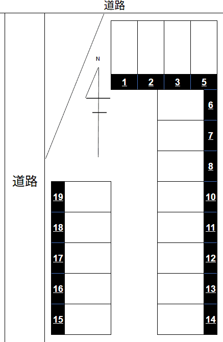 No.44の駐車配置図
