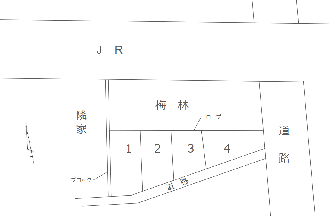 田所佐藤パーキングの駐車配置図
