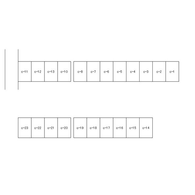 寺後駐車場の駐車配置図