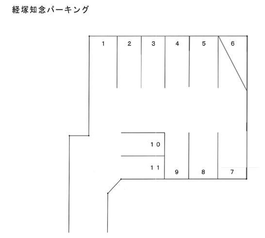 経塚知念パーキングの駐車配置図