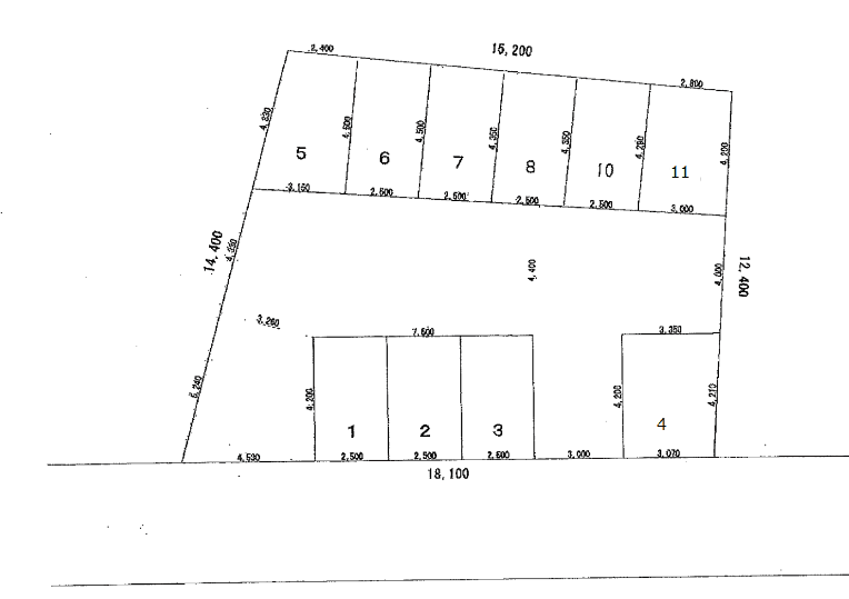 中村町パーキングの駐車配置図
