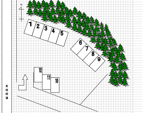E-39 昭府2丁目 貸駐車場の駐車配置図