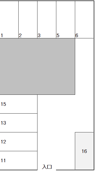 前田ガレージの駐車配置図