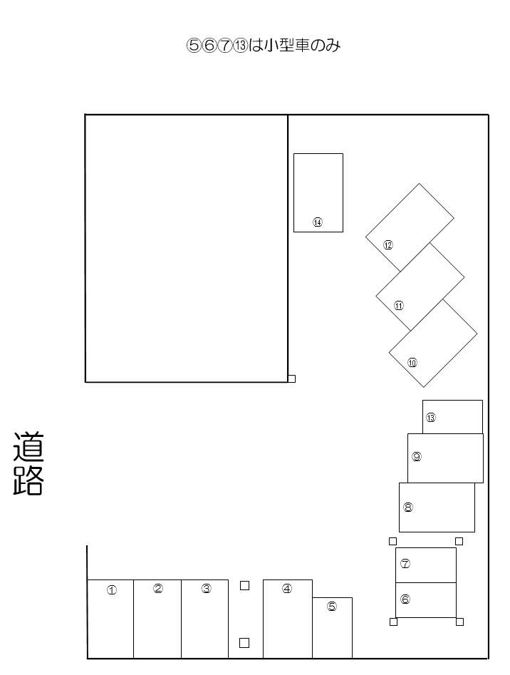 成田駐車場の駐車配置図