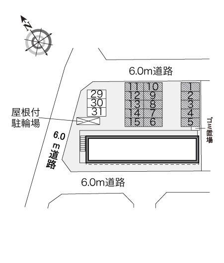 ハッピーハウス(34663)の駐車配置図