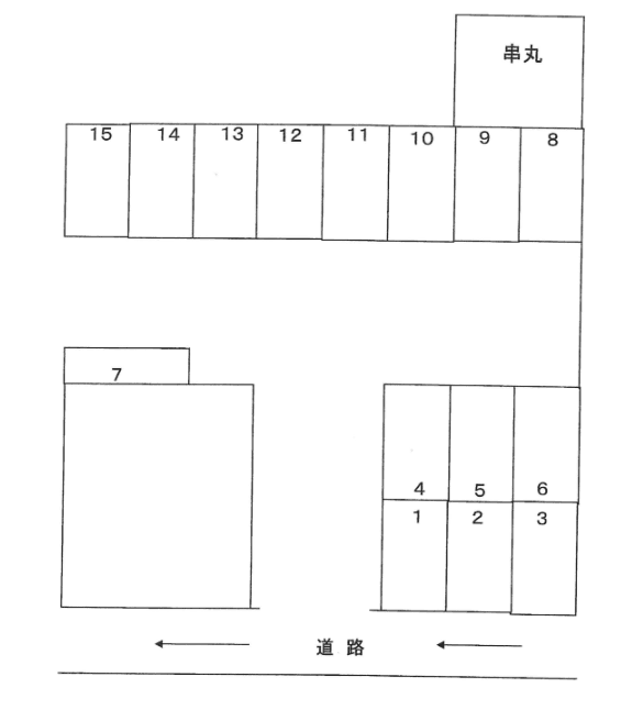 下川原5丁目駐車場①の駐車配置図