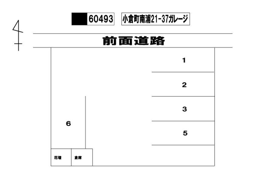 小倉町南浦21-37ガレージの駐車配置図