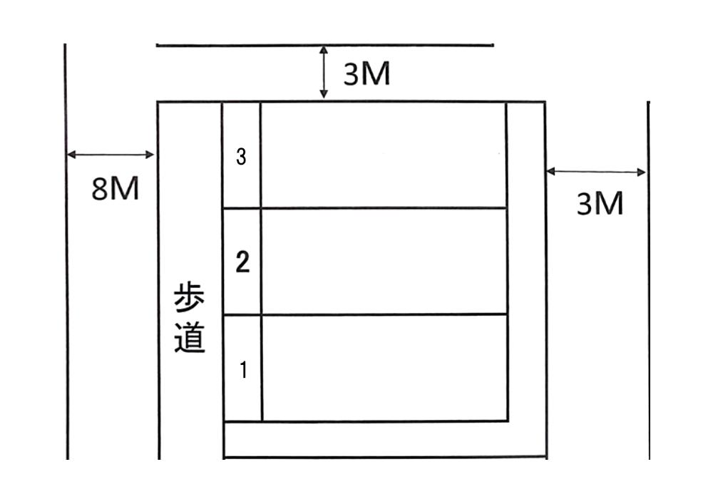 桜並木Pの駐車配置図