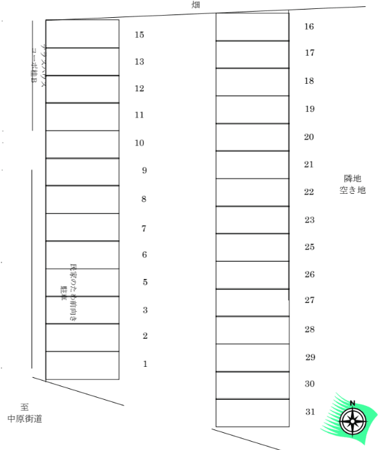 宮久保パーキングの駐車配置図