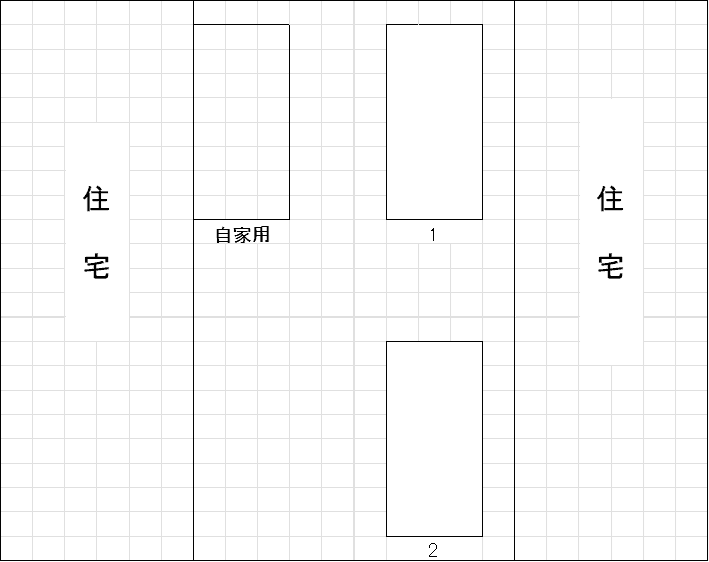 住村第1駐車場の駐車配置図