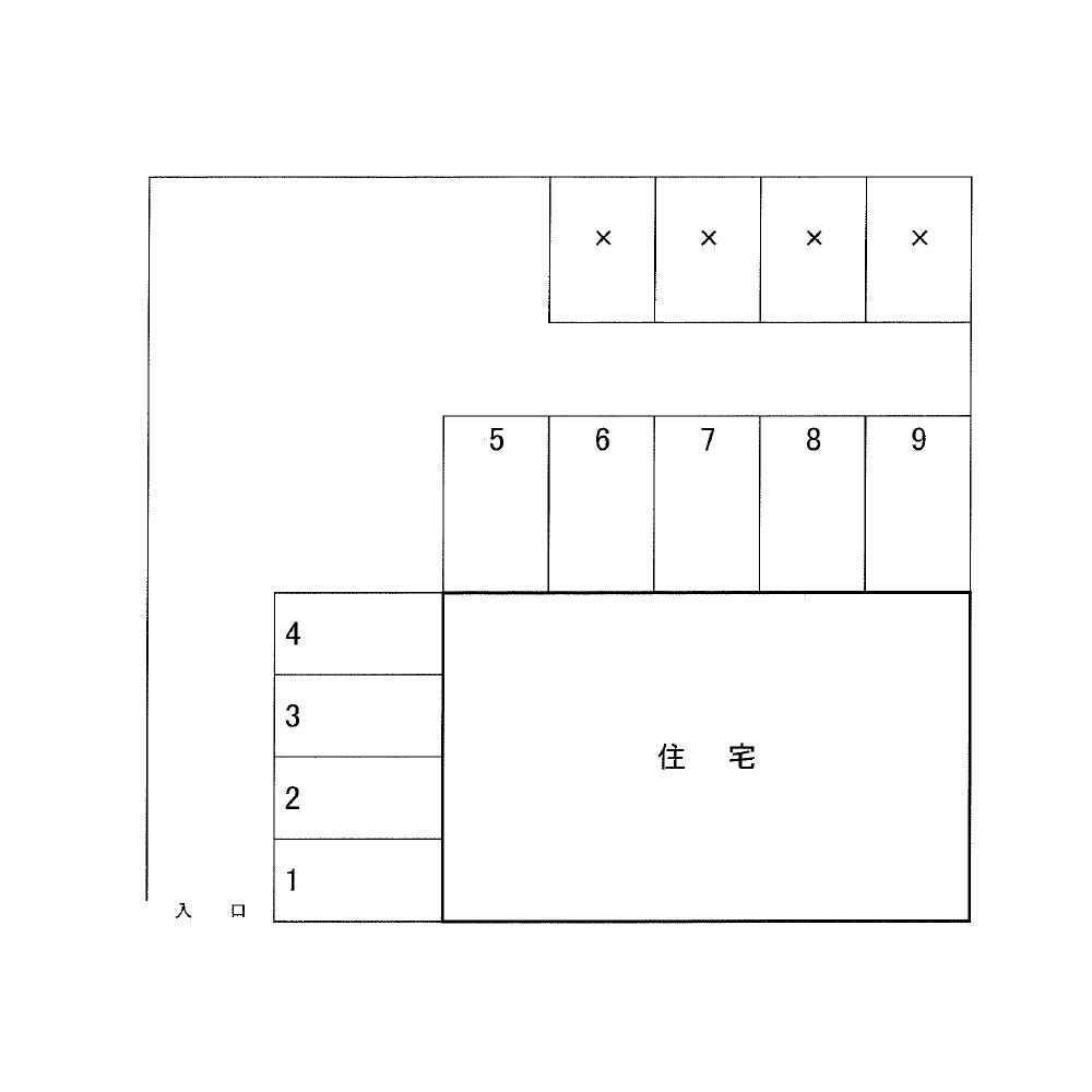 小通幸谷(松尾)駐車場の駐車配置図