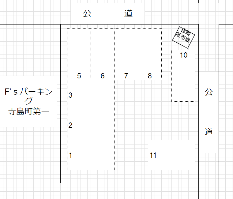 F’sパーキング寺島町第一の駐車配置図