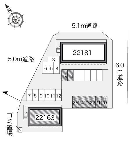 フェリシア室町A(22163)の駐車配置図