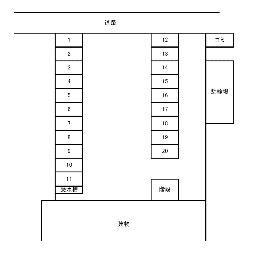 ルミエール湘南駐車場の駐車配置図
