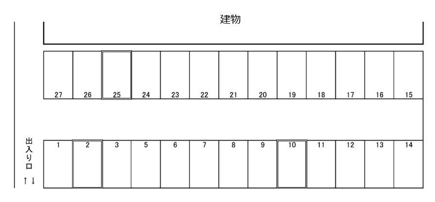 TM富士ビル前第1駐車場の駐車配置図