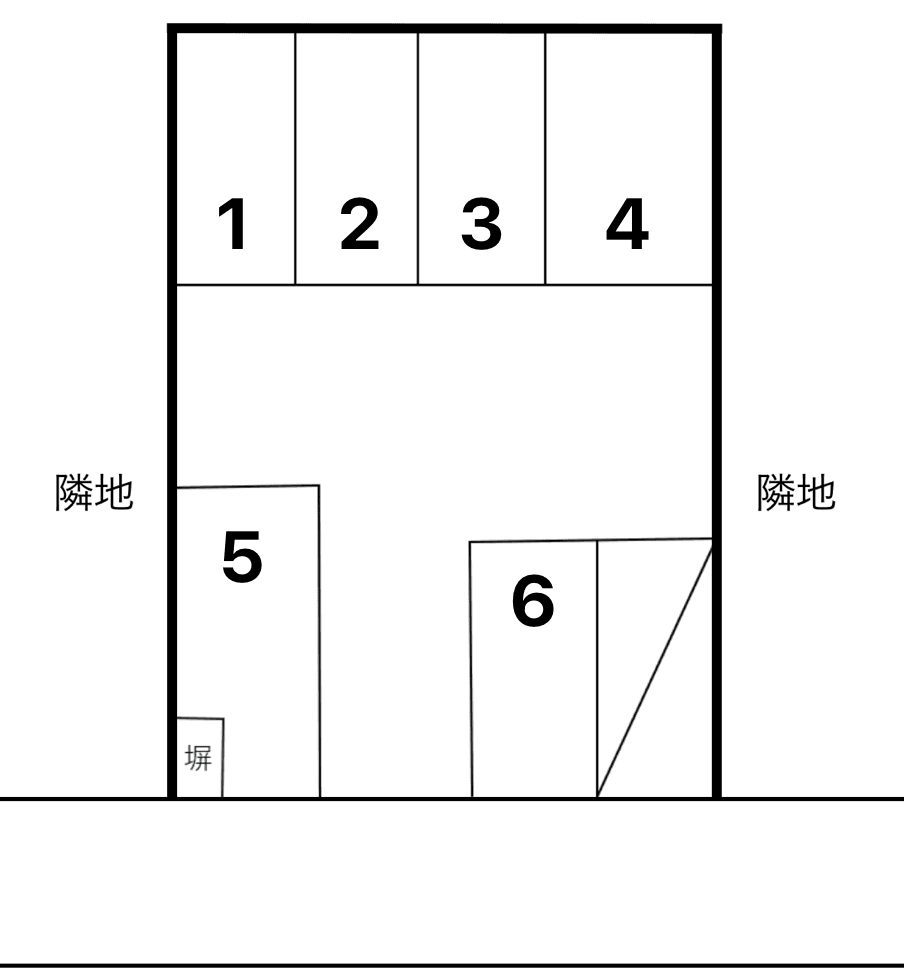 上溝佐藤パーキングの駐車配置図