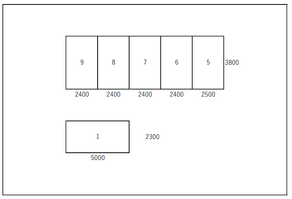 久比里2丁目駐車場の駐車配置図