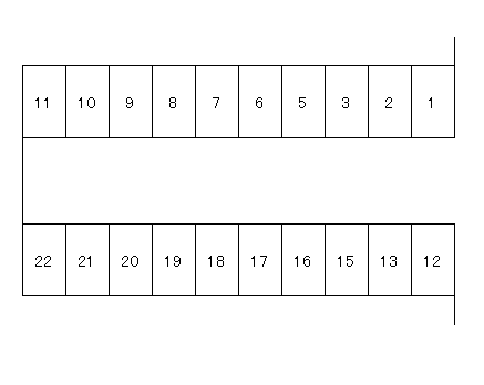 細田氷川町駐車場の駐車配置図
