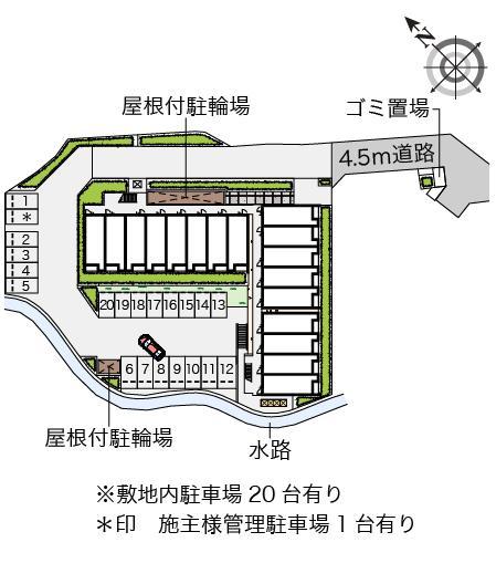 クレイノあさがお(55641)の駐車配置図