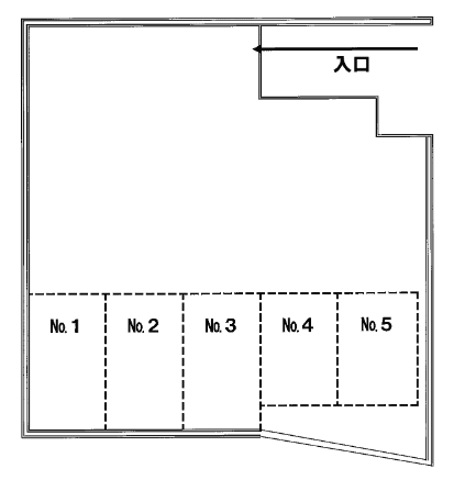 つつじが丘1丁目月極駐車場の駐車配置図