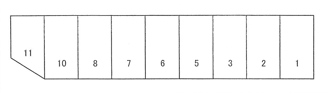 うぐいす駐車場の駐車配置図