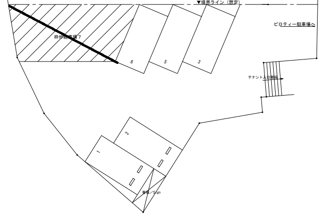 川原駐車場の駐車配置図