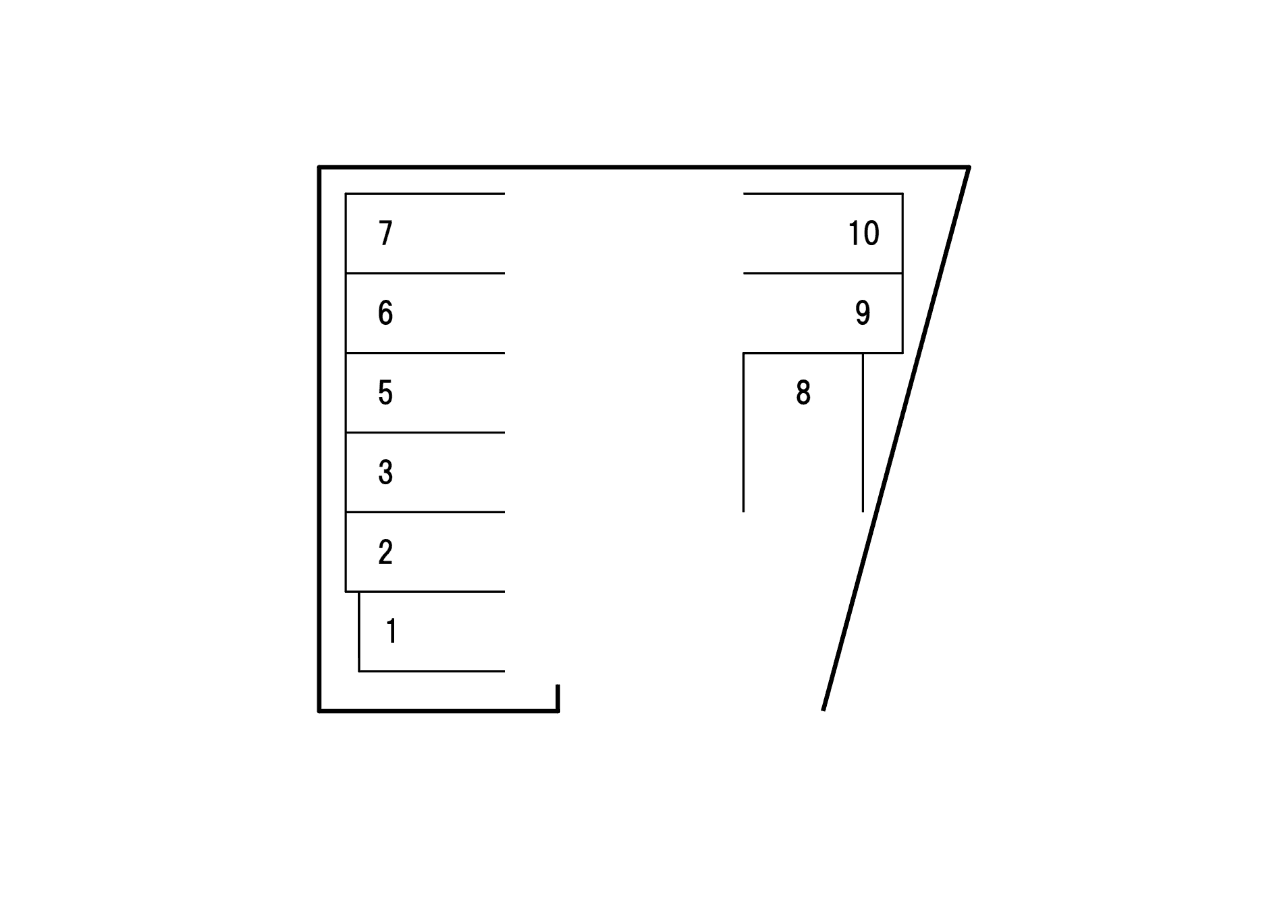 日向パーキングの駐車配置図