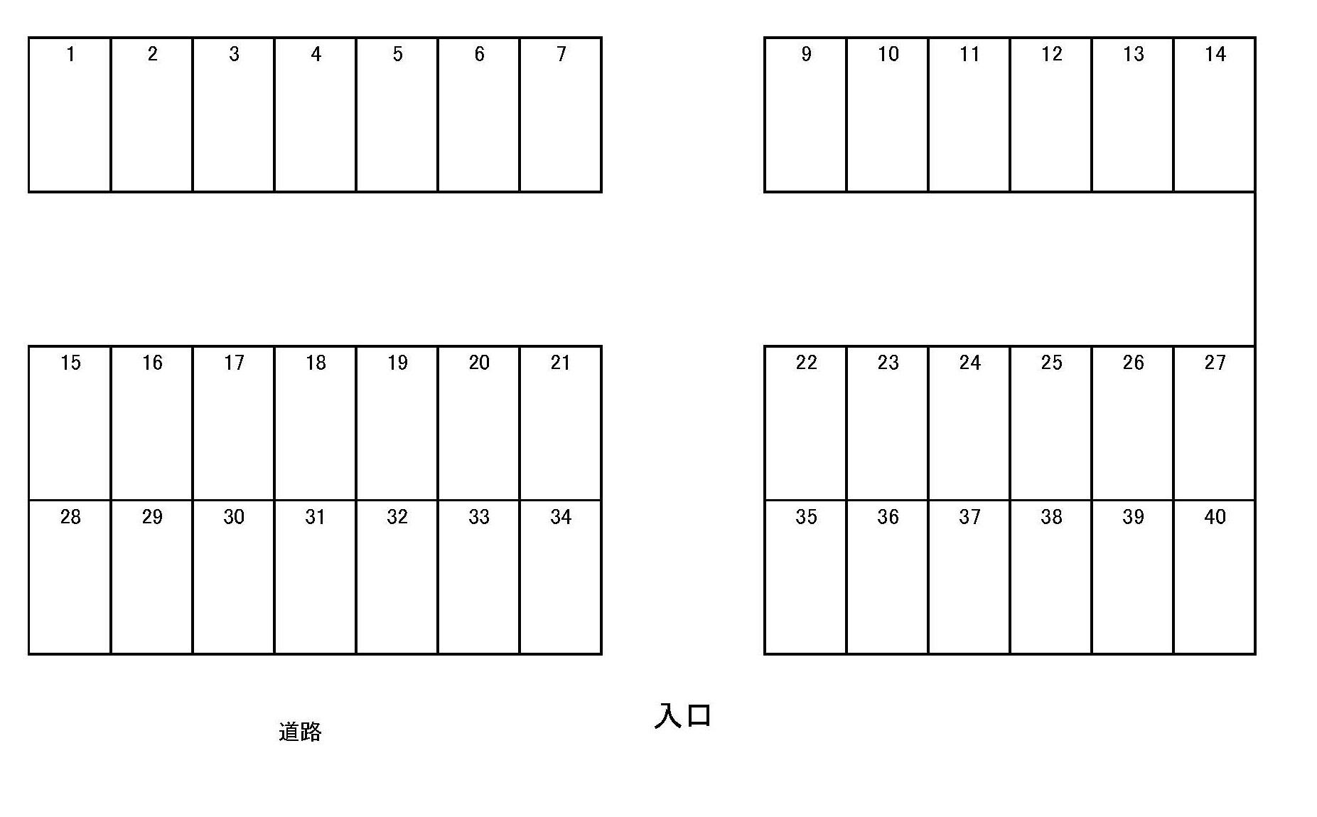 M様加広町駐車場の駐車配置図