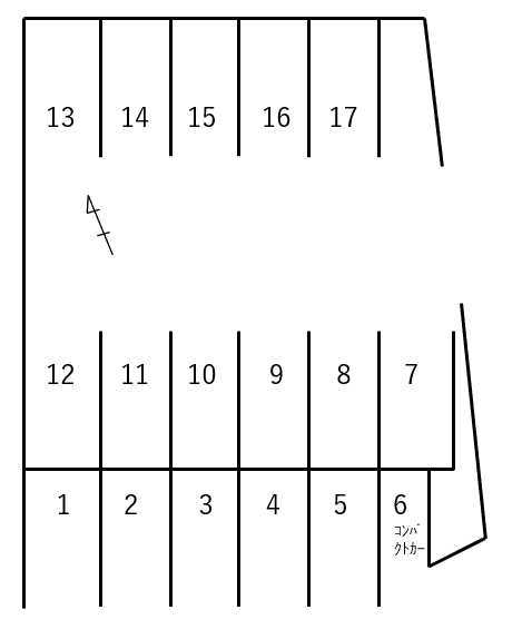 アーバン緑町駐車場の駐車配置図
