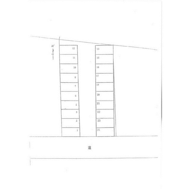 角本月極駐車場の駐車配置図