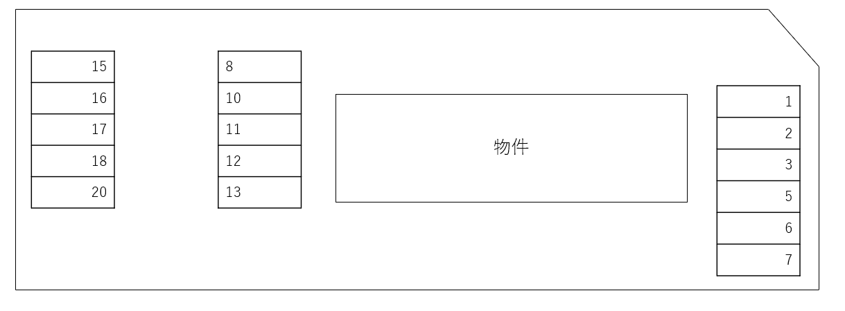 プリオール別駐車場の駐車配置図
