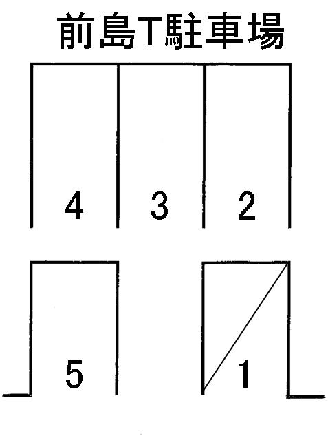 前島T駐車場の駐車配置図