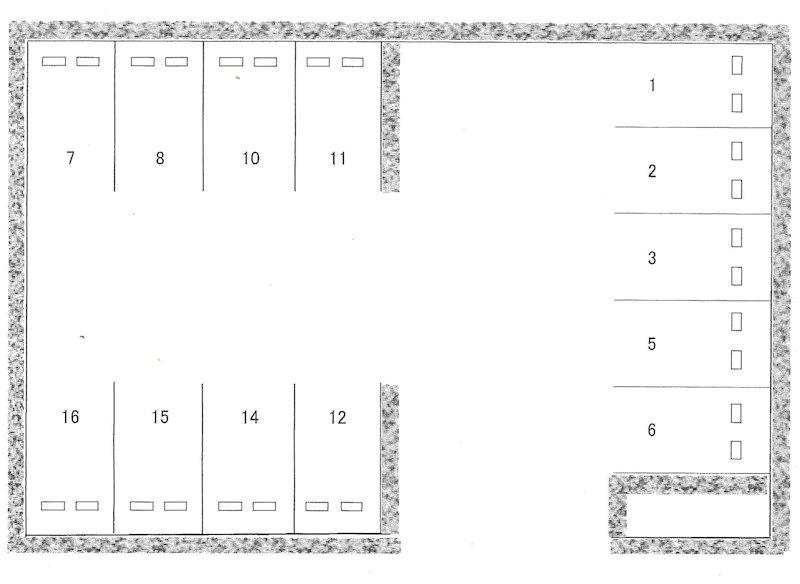 エール駐車場の駐車配置図