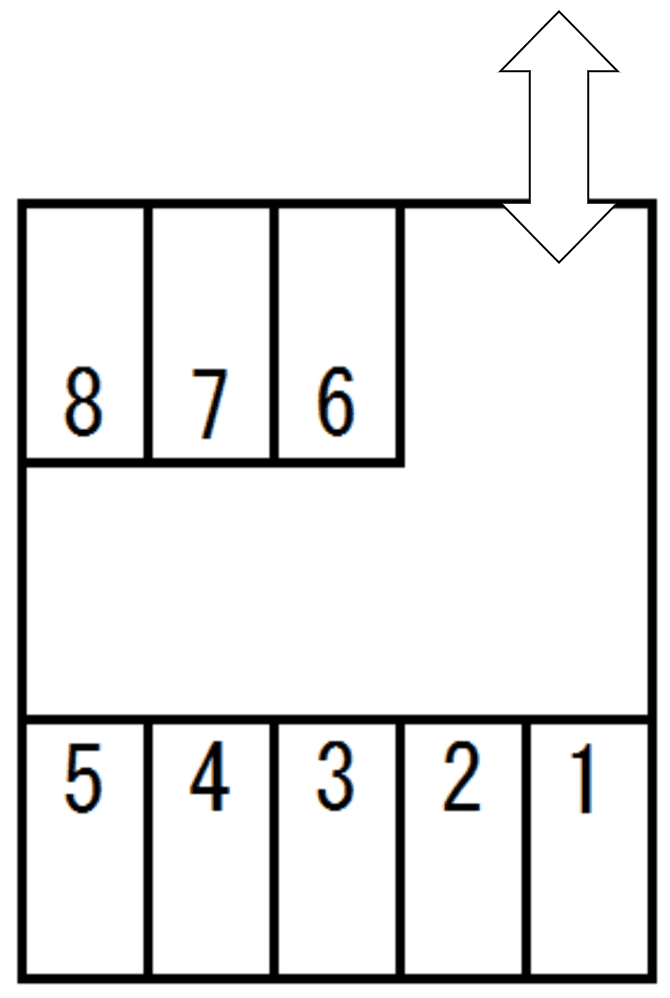 旭ヶ丘4丁目パーキングの駐車配置図