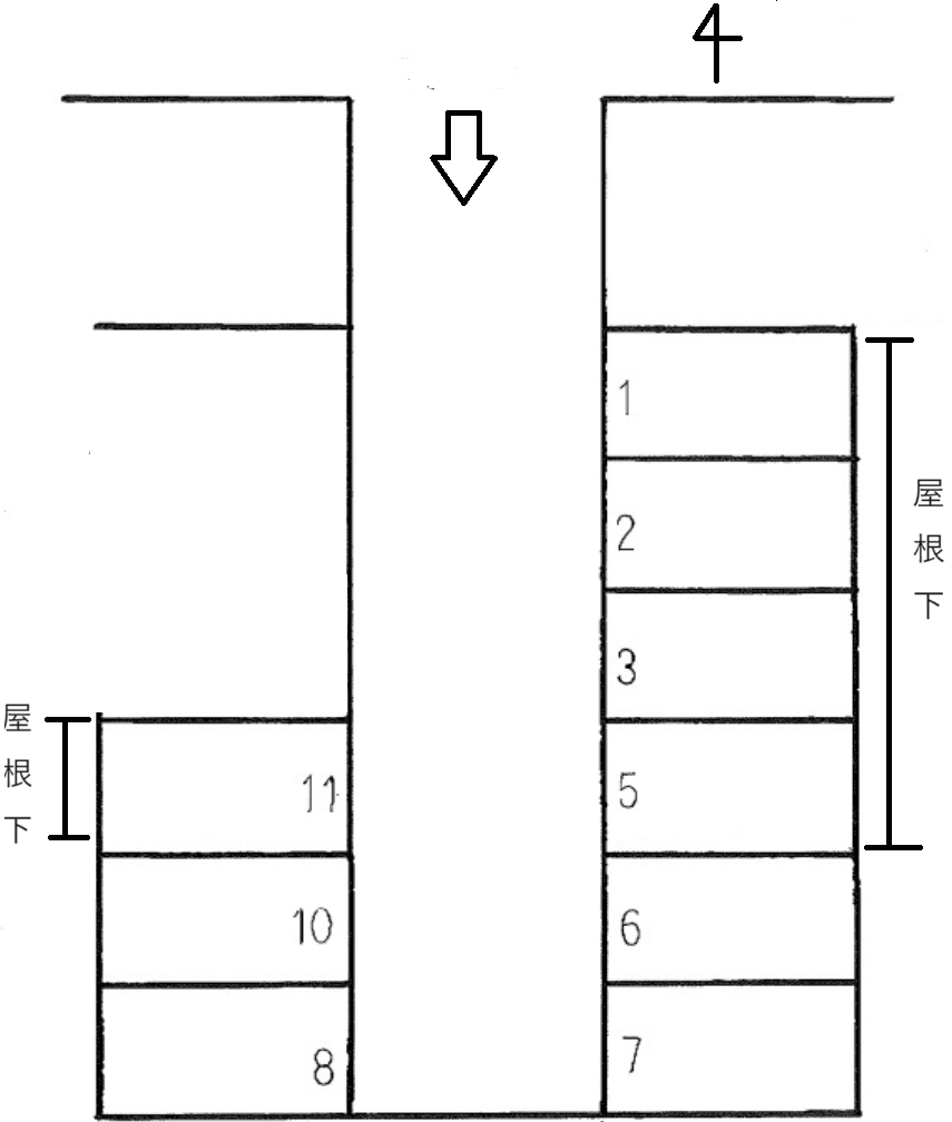 リブレハウス欅駐車場の駐車配置図