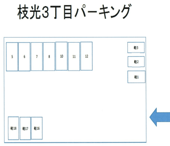枝光3丁目パーキングの駐車配置図