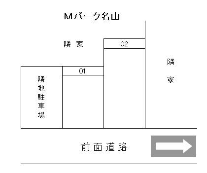 Mパーク名山の駐車配置図