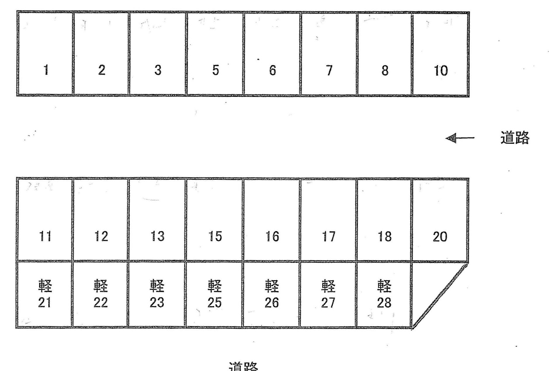 ジョイフル扇ケ浦駐車場の駐車配置図
