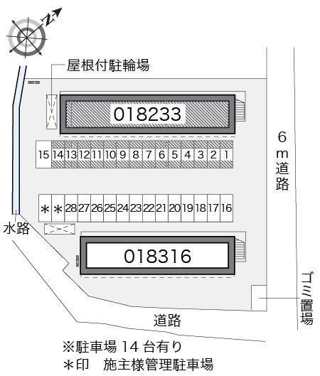 KamiyaⅠ(18233)の駐車配置図